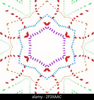 Pattern illustration design made with the help of graphics designing. Stock Photo