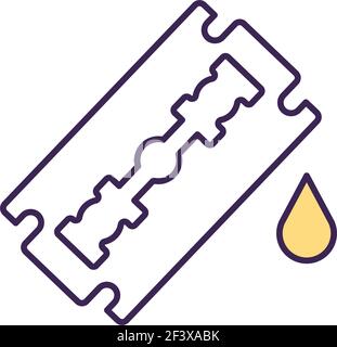 Risky behavior RGB color icon Stock Vector