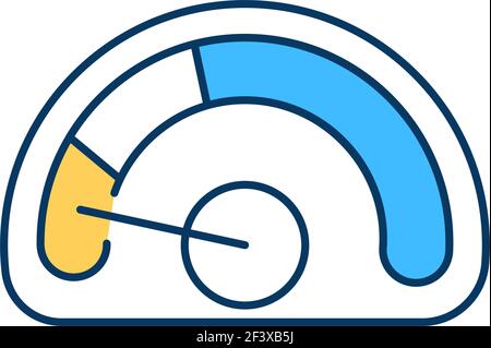Achieving remission in depressive disorder RGB color icon Stock Vector