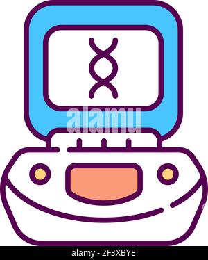 Centrifuge RGB color icon Stock Vector
