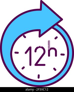 Waiting for coronavirus test results RGB color icon Stock Vector