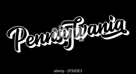 Pennsylvania vintage 3d vector lettering. Retro bold font, typeface ...