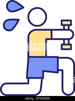 Negative motivation RGB color icon Stock Vector