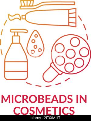 Vector illustration concept of microplastic in oceans. Small plastic ...