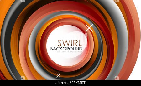 Spiral swirl flowing lines 3d vector abstract background. Spiral swirl flowing lines 3d vector abstract background. Vector illustration Stock Vector