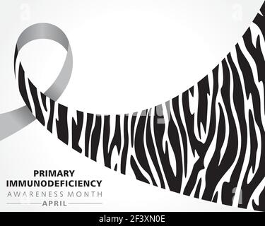 Vector Illustration of Primary Immunodeficiency Awareness month observed in April Stock Vector