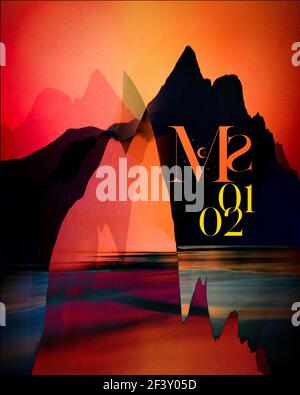 CONTEMPORARY ART: Mountain Sorrow 01/02 Stock Photo