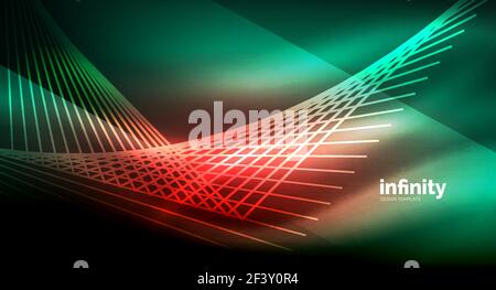Shiny straight lines on dark background, techno digital modern template. Shiny straight lines on dark background, techno digital modern template. Vector background Stock Vector