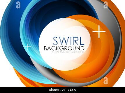 Spiral swirl flowing lines 3d vector abstract background. Spiral swirl flowing lines 3d vector abstract background. Vector illustration Stock Vector