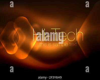 Blurred arrows in dark space. Neon pointers, glass glossy design, abstract shiny techno background, web banner. Blurred arrows in dark space. Neon pointers, glass glossy design, abstract shiny techno background, web banner, vector illustration Stock Vector