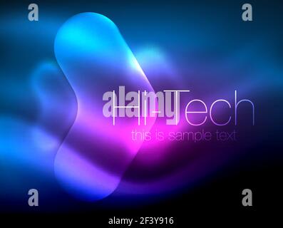 Blurred arrows in dark space. Neon pointers, glass glossy design, abstract shiny techno background, web banner. Blurred arrows in dark space. Neon pointers, glass glossy design, abstract shiny techno background, web banner, vector illustration Stock Vector