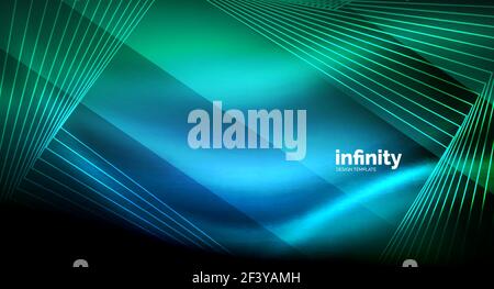 Shiny straight lines on dark background, techno digital modern template. Shiny straight lines on dark background, techno digital modern template. Vector background Stock Vector