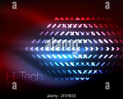 Futuristic neon lights on dark background, digital abstract techno backgrounds. Futuristic neon lights on dark background, digital abstract techno backgrounds. Glowing shiny lines template with sparkle effects Stock Vector