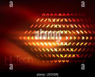 Futuristic neon lights on dark background, digital abstract techno backgrounds. Futuristic neon lights on dark background, digital abstract techno backgrounds. Glowing shiny lines template with sparkle effects Stock Vector