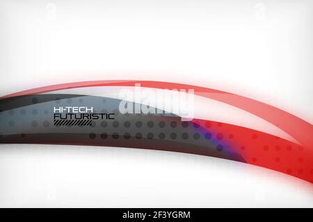 Glossy wave vector background. Glossy wave vector background, vector wavy line with light effects and texture, digital hitech futuristic template. Vector illustration Stock Vector