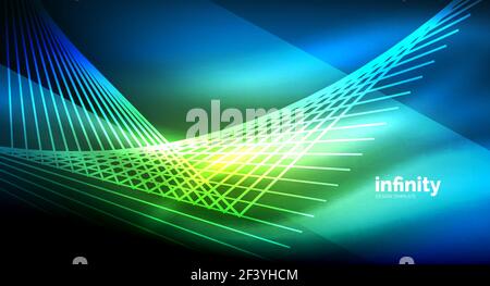 Shiny straight lines on dark background, techno digital modern template. Shiny straight lines on dark background, techno digital modern template. Vector background Stock Vector