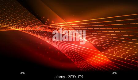 Smooth light effect, straight lines on glowing shiny neon dark background. Energy technology idea. Smooth light effect, straight lines on glowing shiny neon dark background. Energy technology idea. Vector illustration Stock Vector