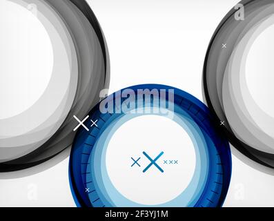 Flying abstract circles, vector geometric background, color air bubbles, web banner template, business or technology presentation background or elements. Flying abstract circles, vector geometric background, color air bubbles, web banner template, business or technology presentation background or elements, vector illustration Stock Vector