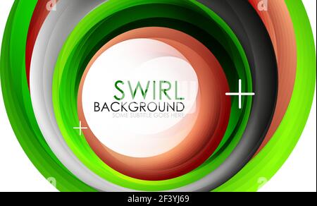 Spiral swirl flowing lines 3d vector abstract background. Spiral swirl flowing lines 3d vector abstract background. Vector illustration Stock Vector