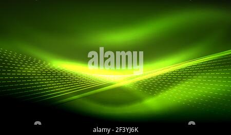 Smooth light effect, straight lines on glowing shiny neon dark background. Energy technology idea. Smooth light effect, straight lines on glowing shiny neon dark background. Energy technology idea. Vector illustration Stock Vector