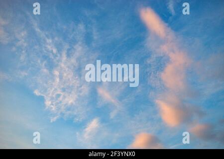 Beautiful sky with cloud before sunset Stock Photo