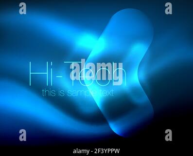 Blurred arrows in dark space. Neon pointers, glass glossy design, abstract shiny techno background, web banner. Blurred arrows in dark space. Neon pointers, glass glossy design, abstract shiny techno background, web banner, vector illustration Stock Vector