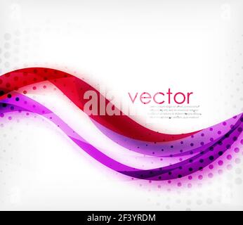 Vector colorful wavy stripe on white background with blurred effects. Vector digital techno abstract background. Vector colorful wavy stripe on white background with blurred effects. Vector digital techno abstract background template Stock Vector