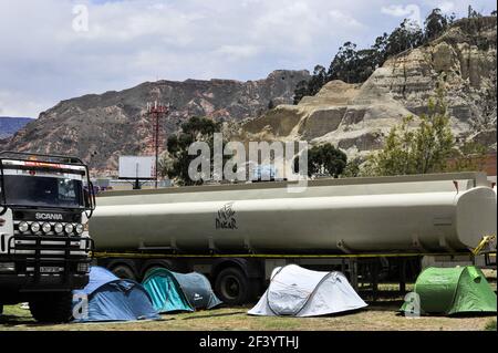 Tents, during the Dakar 2018, Rest day at La Paz, Bolivia, january 12 - Photo DPPI Stock Photo