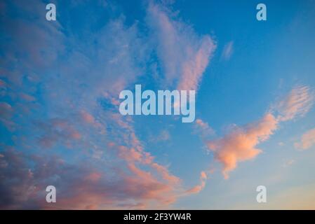 Beautiful sky with cloud before sunset Stock Photo
