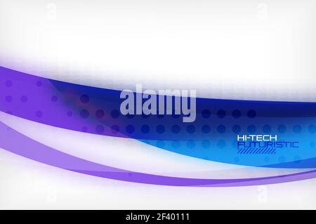 Glossy wave vector background. Glossy wave vector background, vector wavy line with light effects and texture, digital hitech futuristic template. Vector illustration Stock Vector