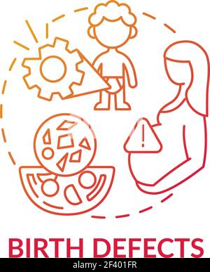 Birth defects concept icon Stock Vector