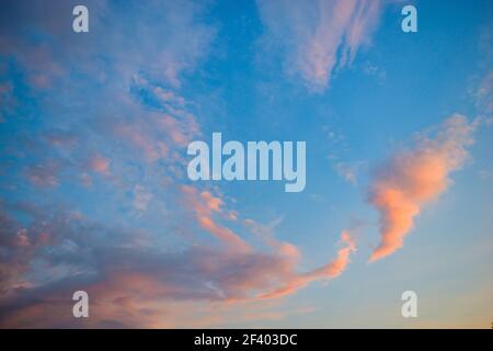 Beautiful sky with cloud before sunset Stock Photo