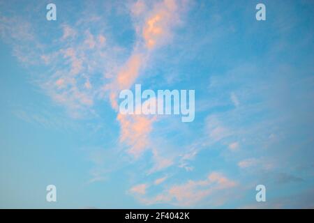 Beautiful sky with cloud before sunset Stock Photo