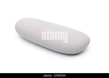 Artificial oval stone isolated on white background Stock Photo