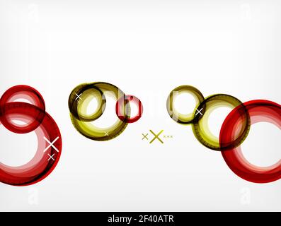 Flying abstract circles, vector geometric background, color air bubbles, web banner template, business or technology presentation background or elements. Flying abstract circles, vector geometric background, color air bubbles, web banner template, business or technology presentation background or elements, vector illustration Stock Vector
