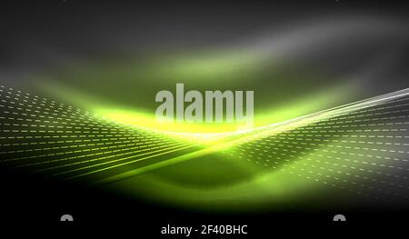 Smooth light effect, straight lines on glowing shiny neon dark background. Energy technology idea. Smooth light effect, straight lines on glowing shiny neon dark background. Energy technology idea. Vector illustration Stock Vector