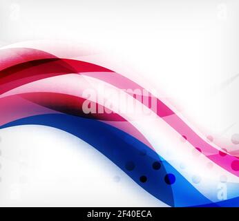 Vector colorful wavy stripe on white background with blurred effects. Vector digital techno abstract background. Vector colorful wavy stripe on white background with blurred effects. Vector digital techno abstract background template Stock Vector