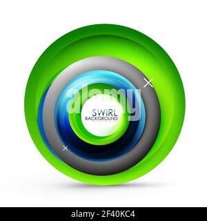 Spiral swirl flowing lines 3d vector abstract background. Spiral swirl flowing lines 3d vector abstract background. Vector illustration Stock Vector