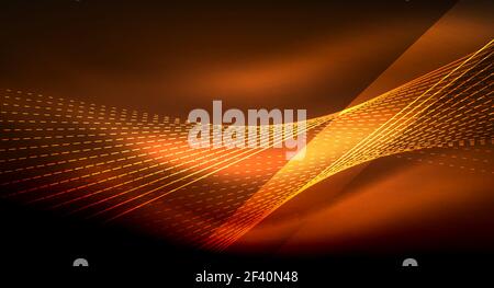 Smooth light effect, straight lines on glowing shiny neon dark background. Energy technology idea. Smooth light effect, straight lines on glowing shiny neon dark background. Energy technology idea. Vector illustration Stock Vector