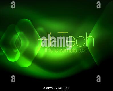 Blurred arrows in dark space. Neon pointers, glass glossy design, abstract shiny techno background, web banner. Blurred arrows in dark space. Neon pointers, glass glossy design, abstract shiny techno background, web banner, vector illustration Stock Vector