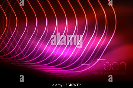 Outline hexagons, glowing geometric shapes, digital techno abstract background. Outline hexagons, glowing geometric shapes, digital techno abstract background, vector illustration Stock Vector