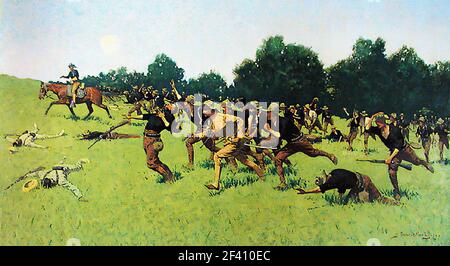 Frederic Remington  - Charge Rough Riders San Juan Hill 1898 Stock Photo