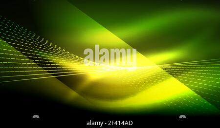 Smooth light effect, straight lines on glowing shiny neon dark background. Energy technology idea. Smooth light effect, straight lines on glowing shiny neon dark background. Energy technology idea. Vector illustration Stock Vector