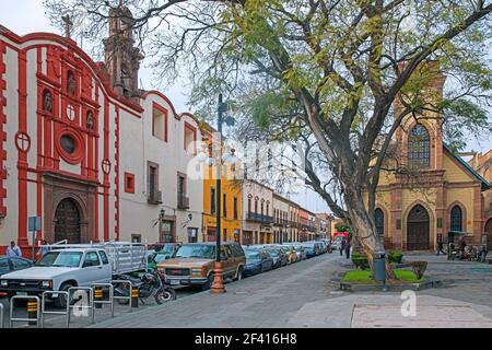 Church in the colonial city centre of San Luis Potosi, Central Mexico Stock Photo