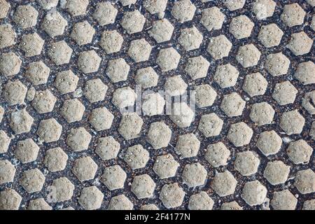 Rusty Iron Hexagonal Grid.. Rusty Iron Hexagonal Grid Stock Photo