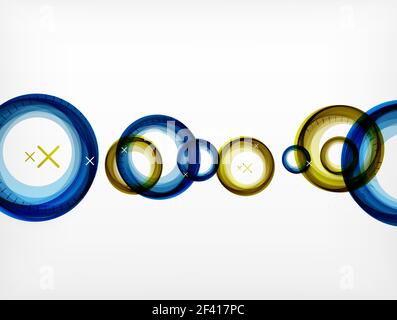 Flying abstract circles, vector geometric background, color air bubbles, web banner template, business or technology presentation background or elements. Flying abstract circles, vector geometric background, color air bubbles, web banner template, business or technology presentation background or elements, vector illustration Stock Vector
