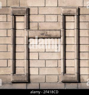 Large letter H composed of light clinker Stock Photo