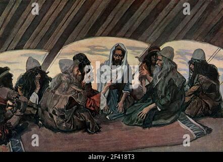 James Tissot - Jethro Moses as Exodus 18 1900 Stock Photo