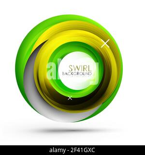 Spiral swirl flowing lines 3d vector abstract background. Spiral swirl flowing lines 3d vector abstract background. Vector illustration Stock Vector
