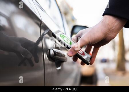 Smart Phone Security Technology App On Smartphone Stock Photo